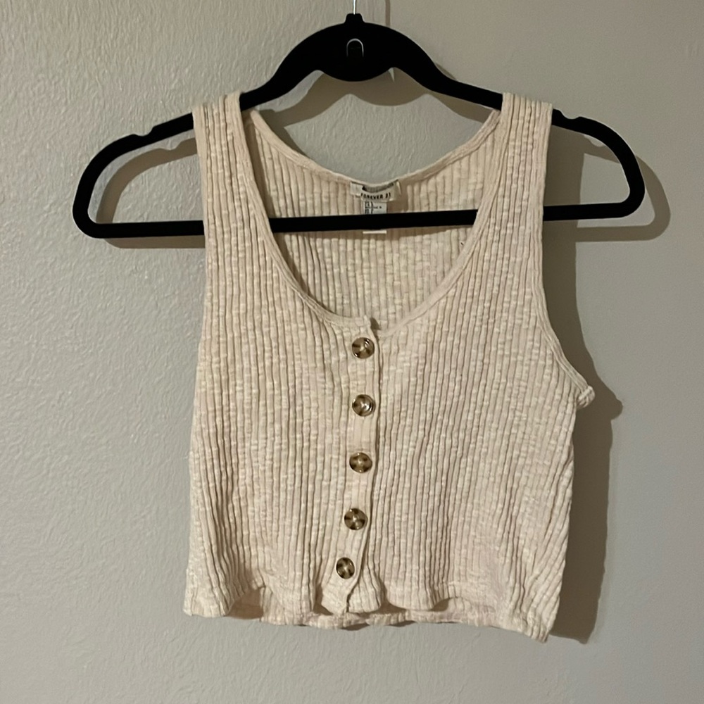 Cropped tank top (ribbed)